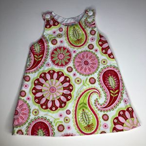 Southern Tots Pink Green Classic Dress, 2T
